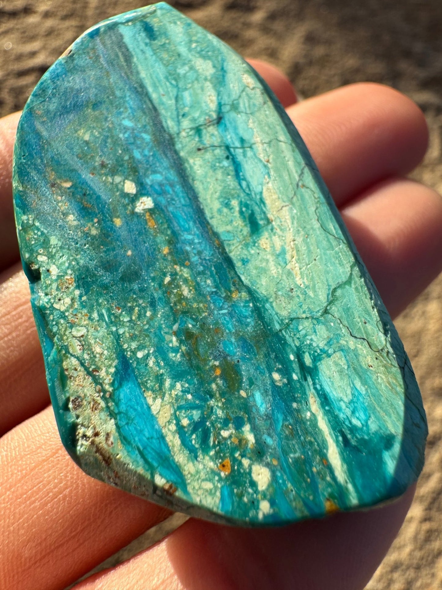 Peruvian Blue Opalina Slab 22g - Purple Door Alchemy