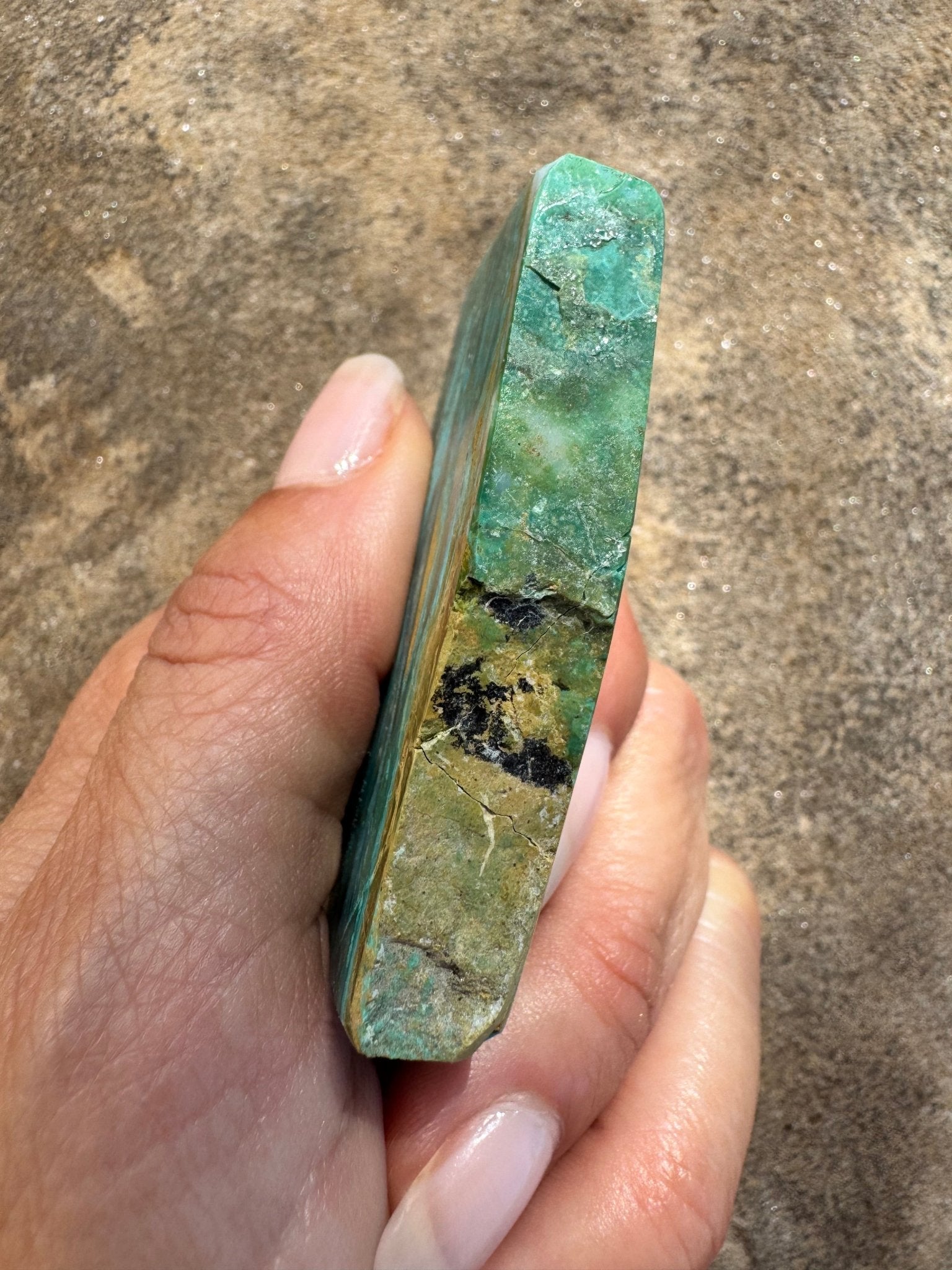 Peruvian Blue Opalina Slab 42g - Purple Door Alchemy