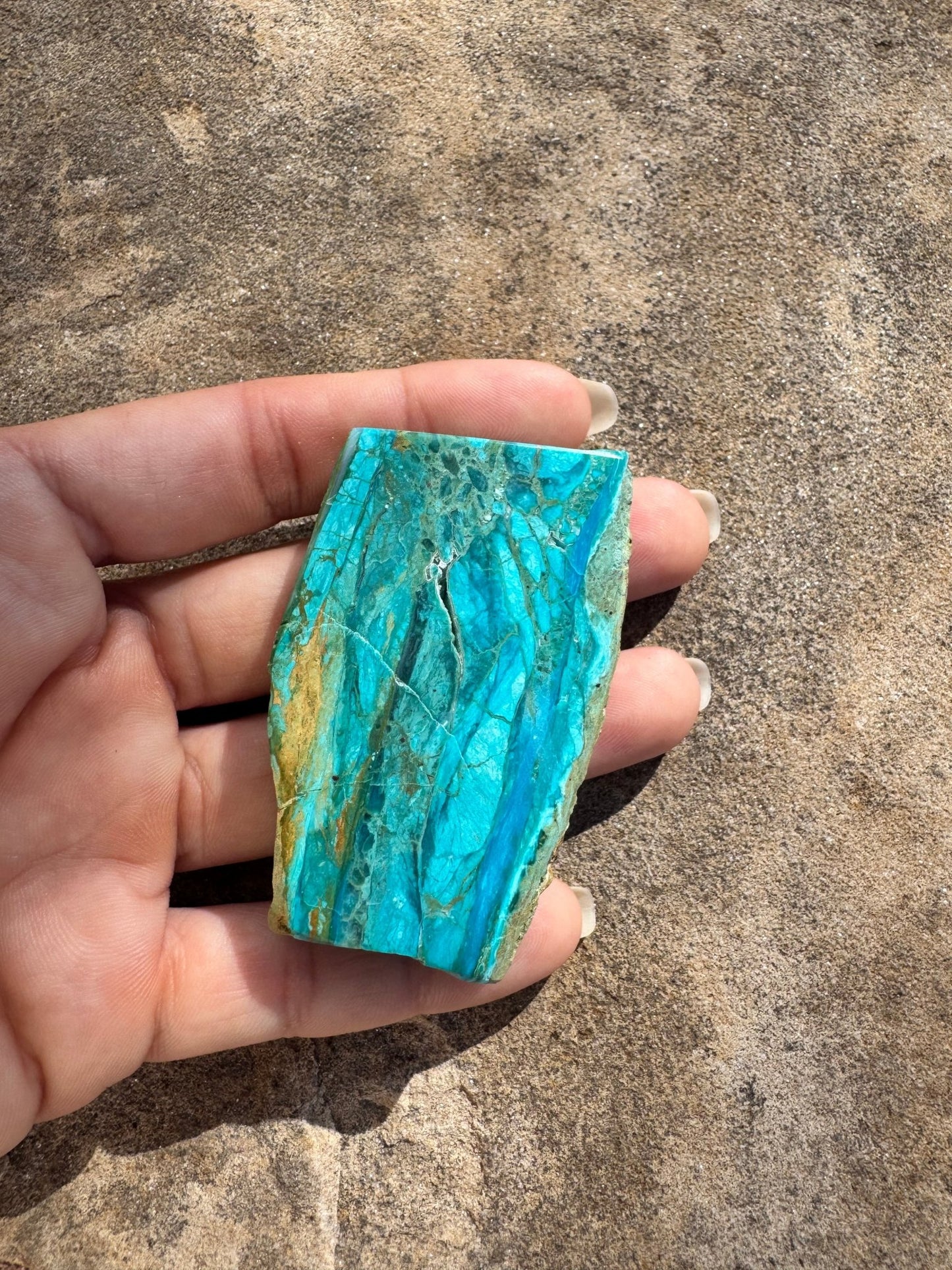 Peruvian Blue Opalina Slab 42g - Purple Door Alchemy