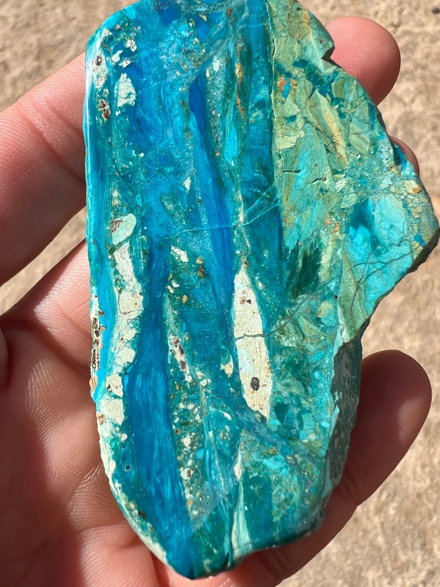 Peruvian Blue Opalina Slab 43g - Purple Door Alchemy