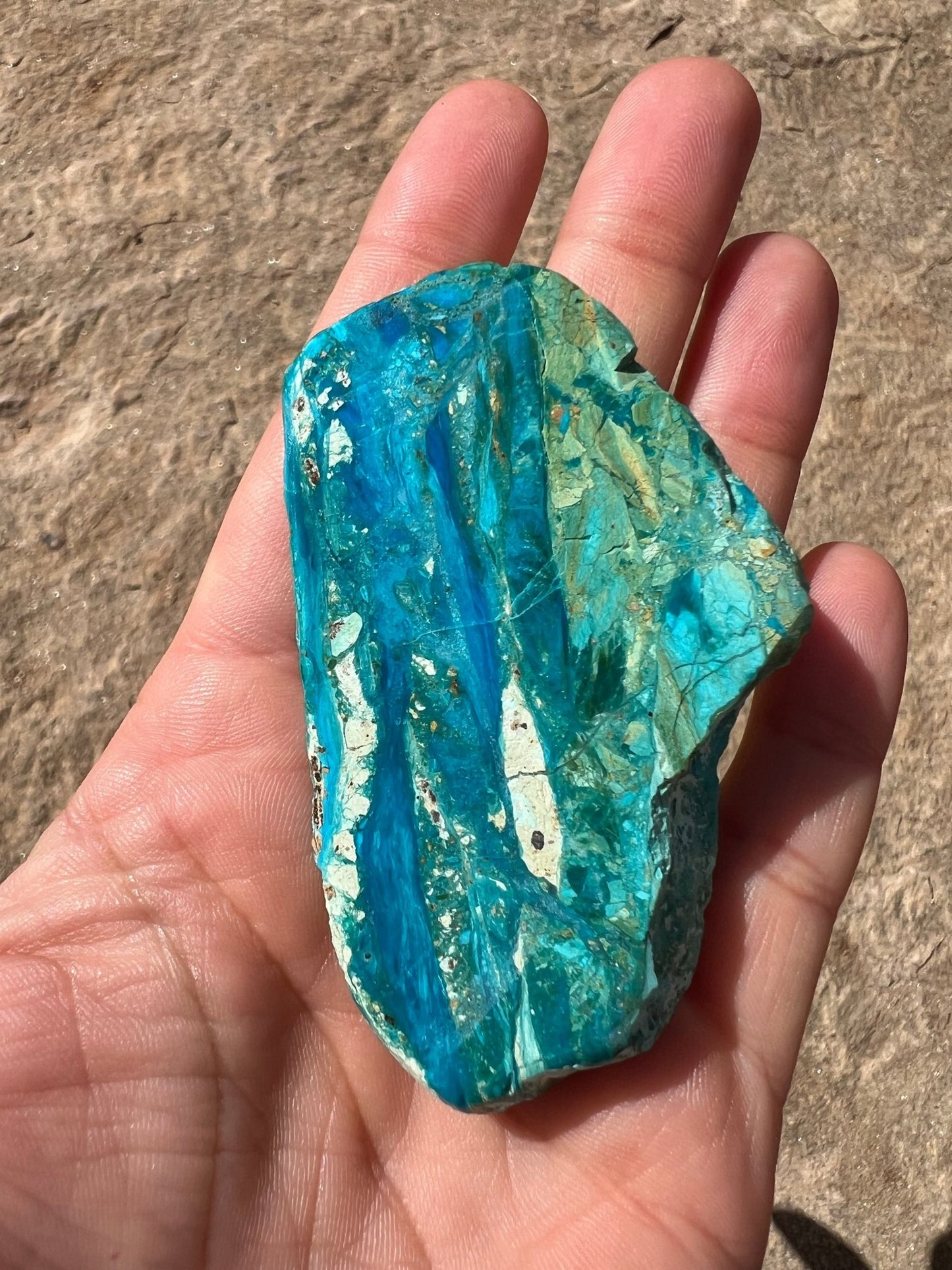 Peruvian Blue Opalina Slab 43g - Purple Door Alchemy