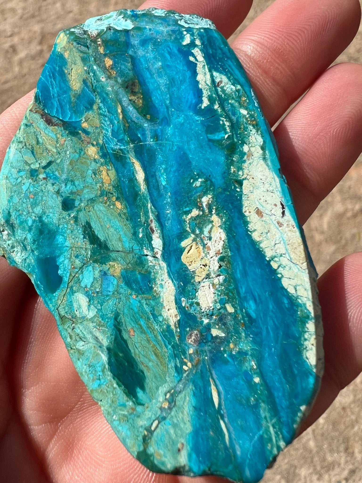 Peruvian Blue Opalina Slab 43g - Purple Door Alchemy