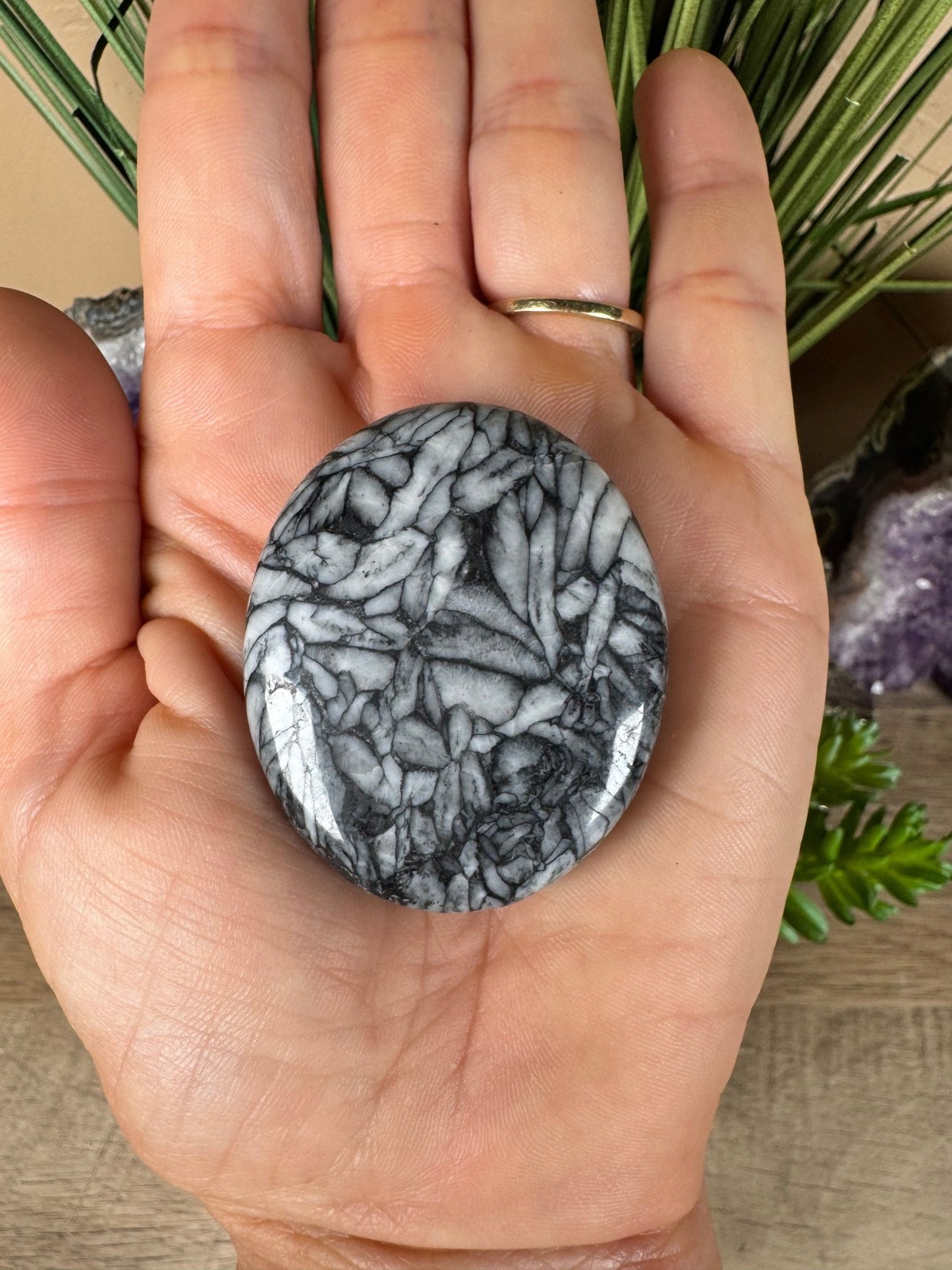 Pinolith Palm Stone - Purple Door Alchemy