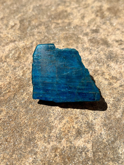Polished Blue Apatite Slab 40g - Purple Door Alchemy