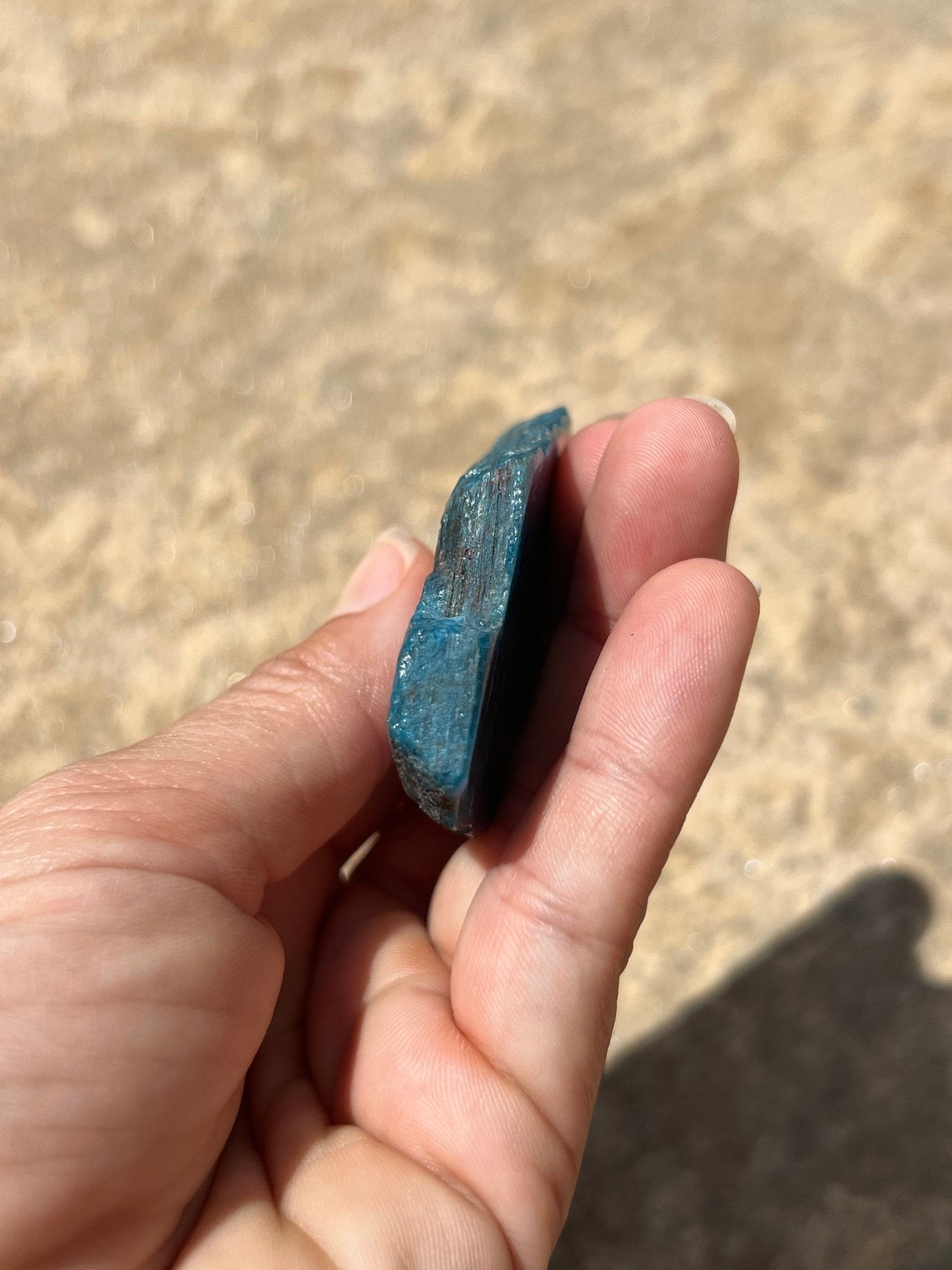 Polished Blue Apatite Slab 40g - Purple Door Alchemy