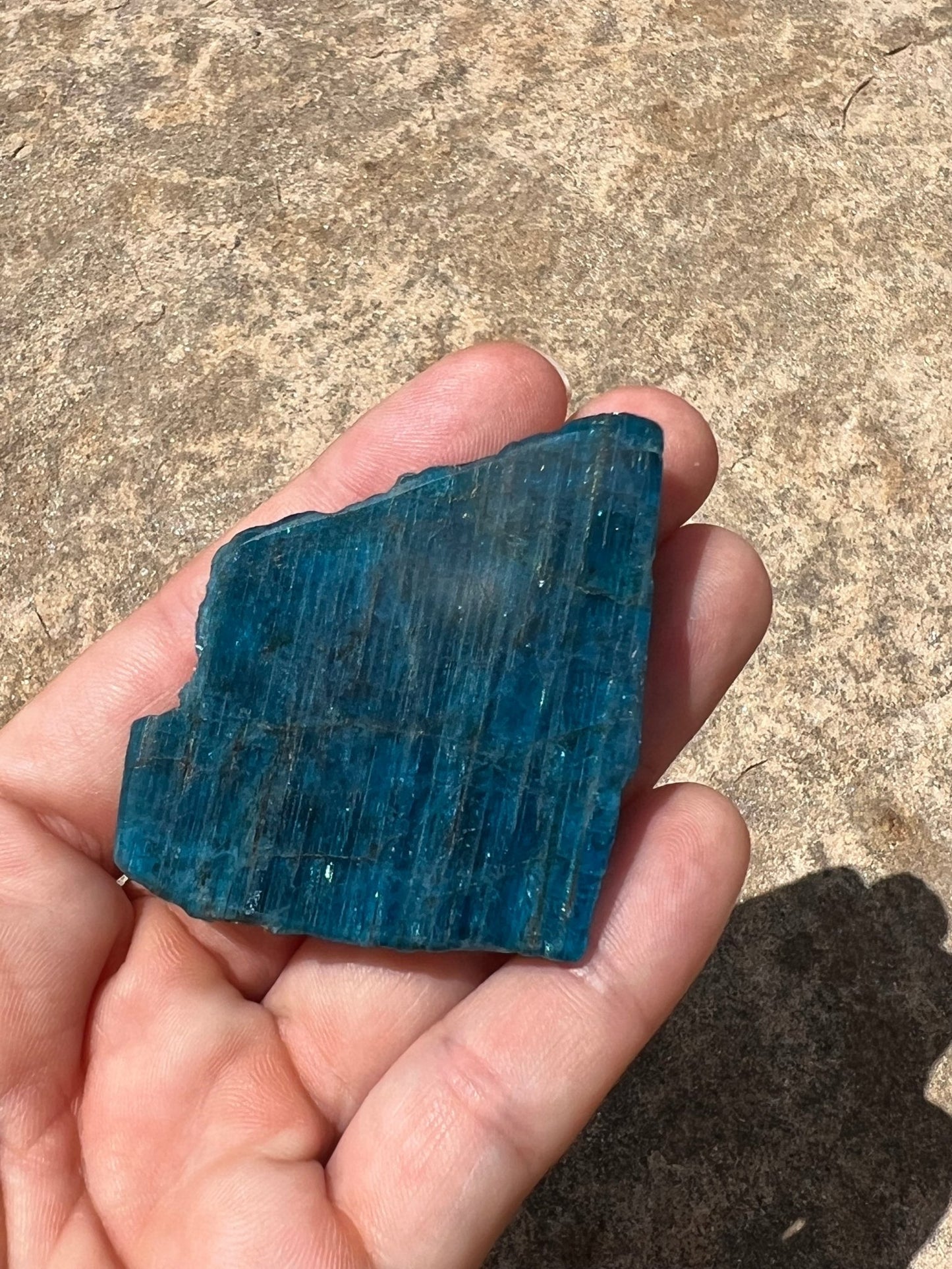 Polished Blue Apatite Slab 40g - Purple Door Alchemy