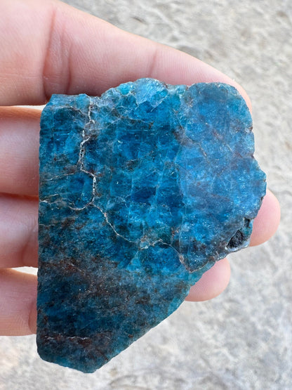Polished Blue Apatite Slab 45g - Purple Door Alchemy