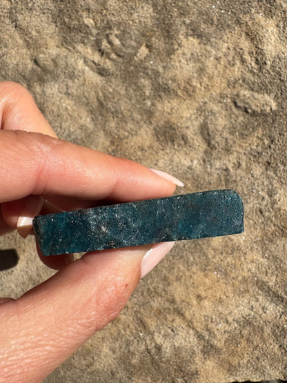 Polished Blue Apatite Slab 51g - Purple Door Alchemy