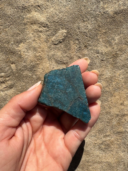 Polished Blue Apatite Slab 51g - Purple Door Alchemy