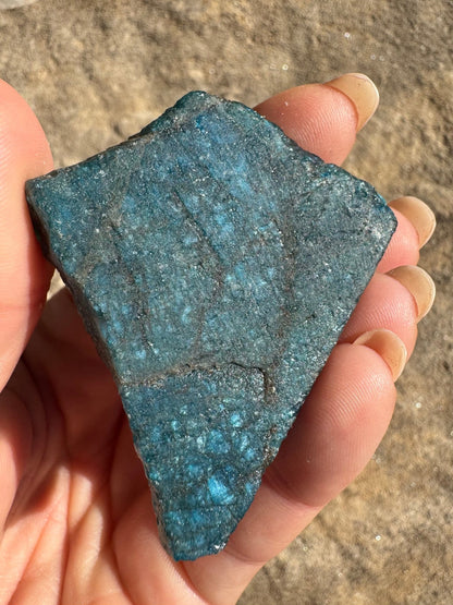 Polished Blue Apatite Slab 51g - Purple Door Alchemy