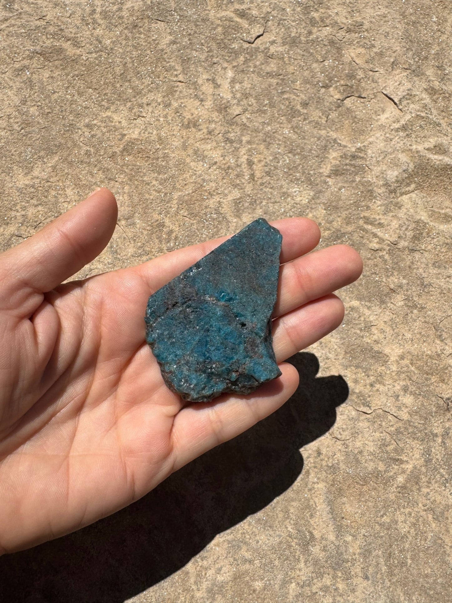Polished Blue Apatite Slab 56g - Purple Door Alchemy