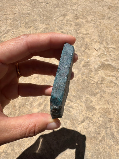 Polished Blue Apatite Slab 56g - Purple Door Alchemy