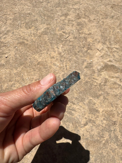 Polished Blue Apatite Slab 56g - Purple Door Alchemy