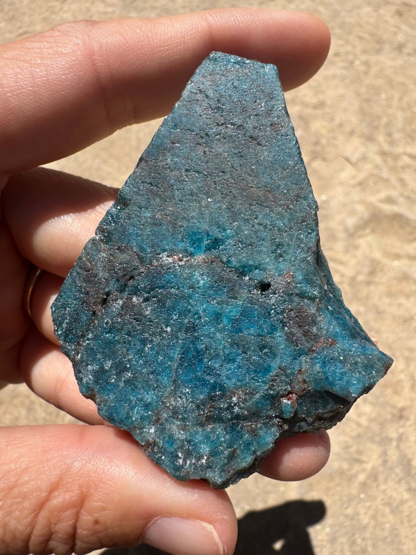 Polished Blue Apatite Slab 56g - Purple Door Alchemy