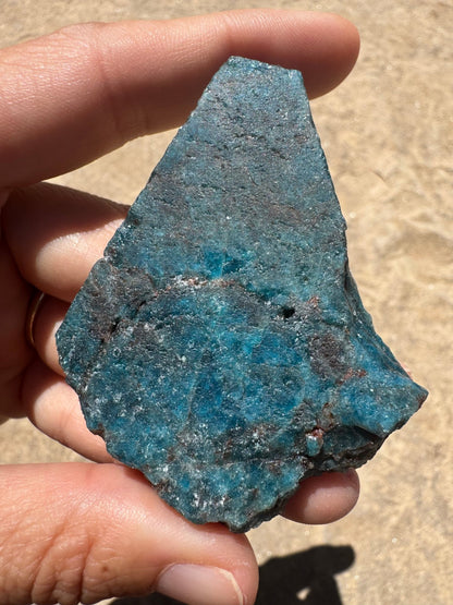 Polished Blue Apatite Slab 56g - Purple Door Alchemy