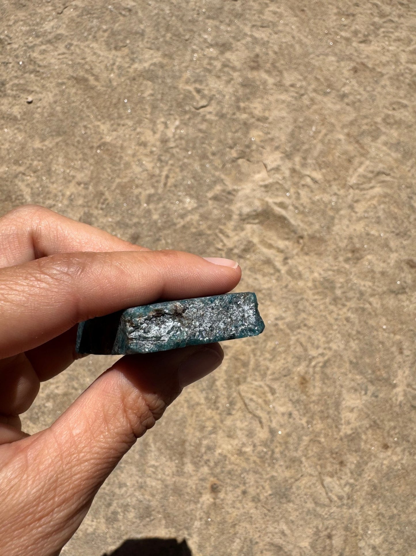Polished Blue Apatite Slab 62g - Purple Door Alchemy