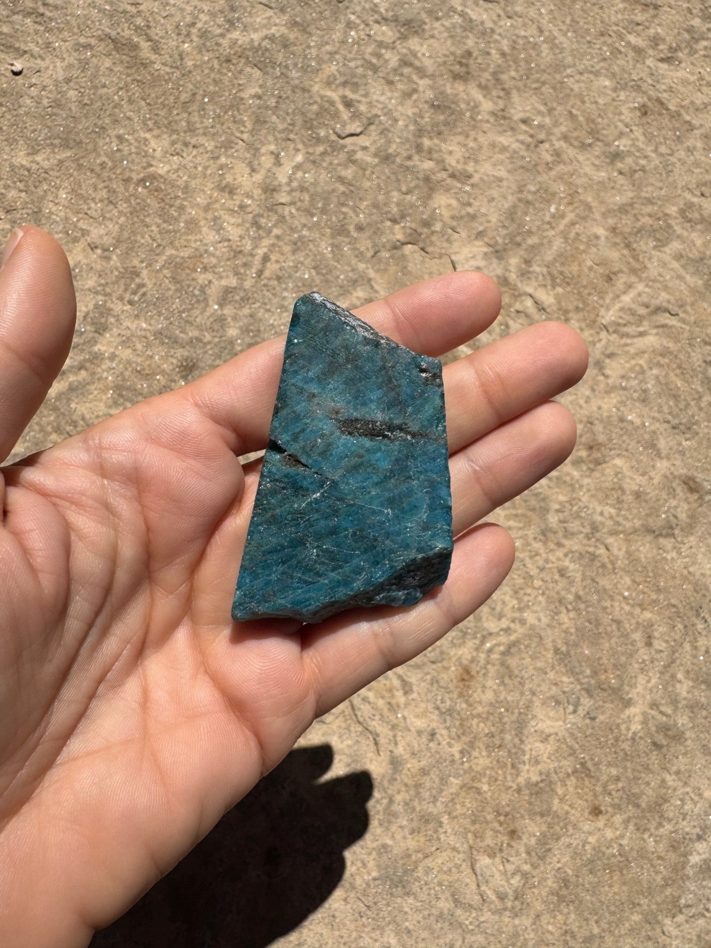 Polished Blue Apatite Slab 62g - Purple Door Alchemy