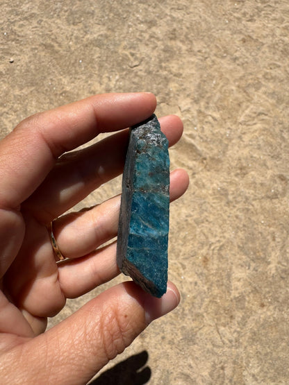 Polished Blue Apatite Slab 62g - Purple Door Alchemy