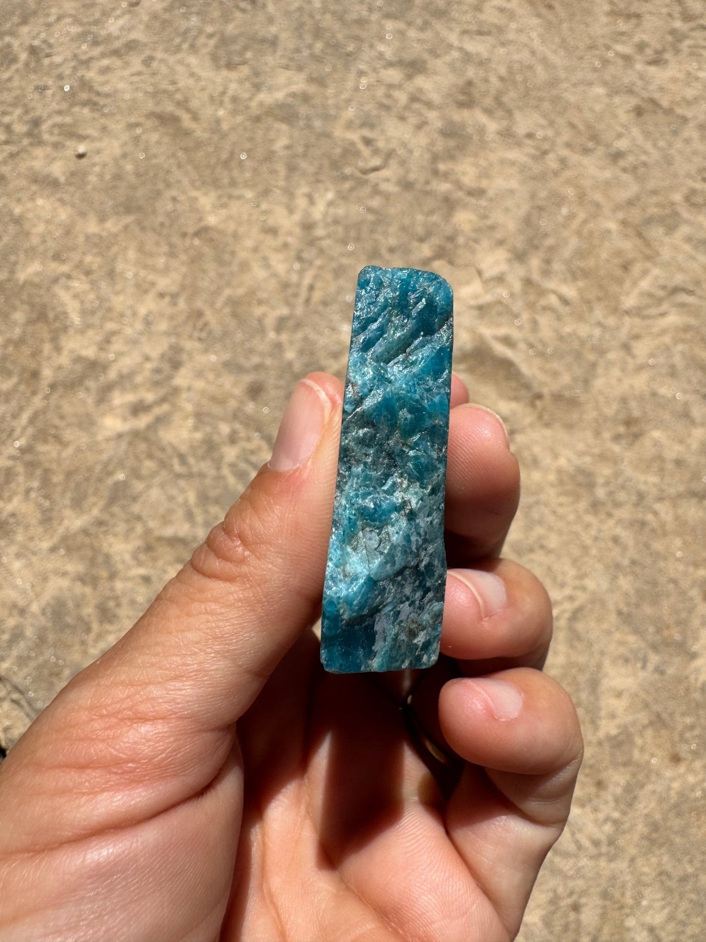 Polished Blue Apatite Slab 62g - Purple Door Alchemy