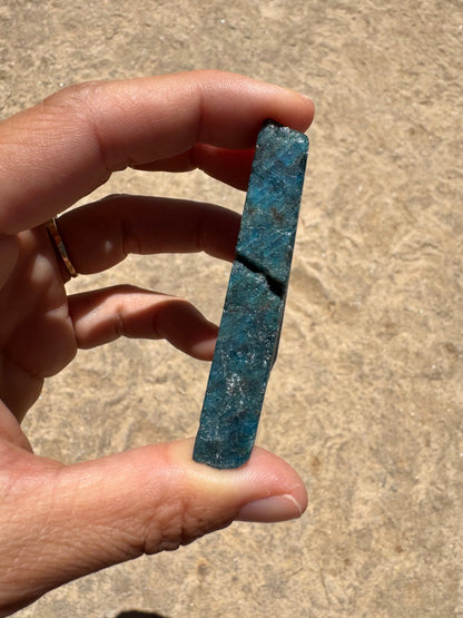 Polished Blue Apatite Slab 62g - Purple Door Alchemy
