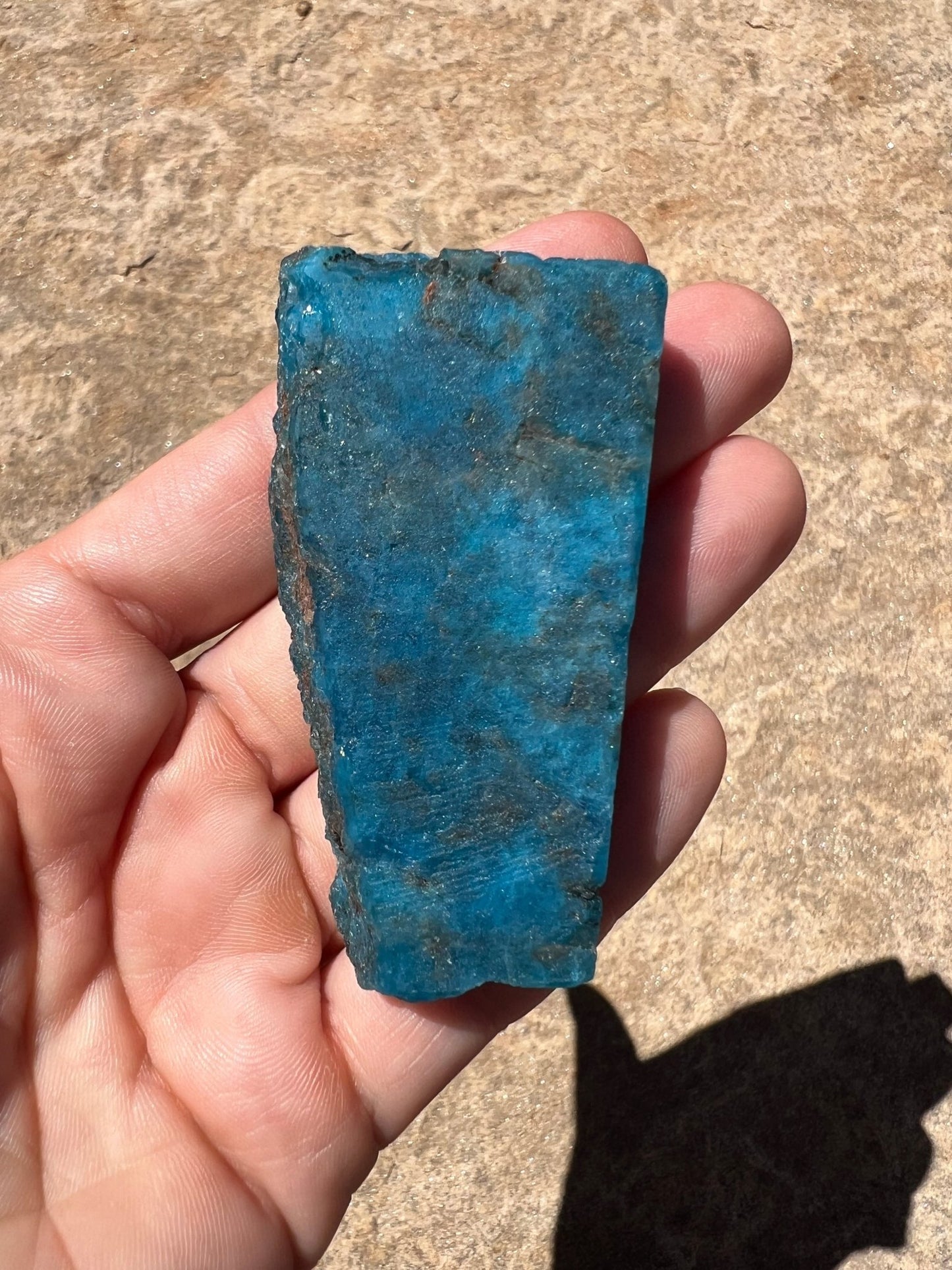 Polished Blue Apatite Slab 64g - Purple Door Alchemy