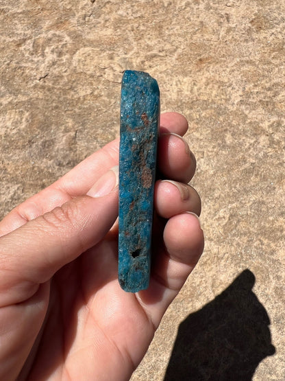 Polished Blue Apatite Slab 64g - Purple Door Alchemy