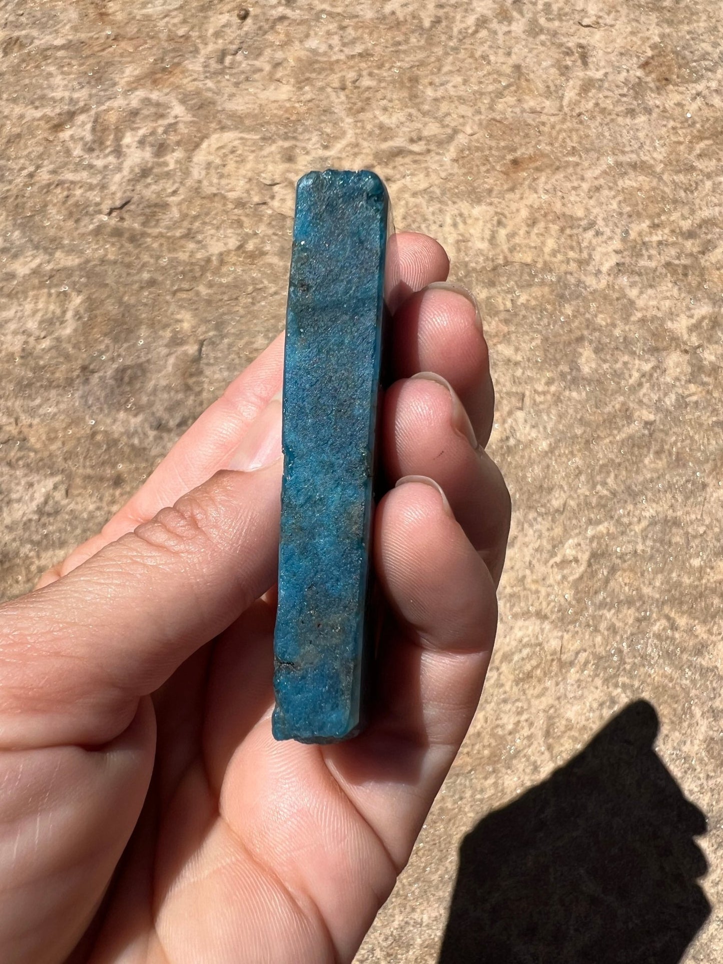 Polished Blue Apatite Slab 64g - Purple Door Alchemy