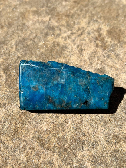 Polished Blue Apatite Slab 64g - Purple Door Alchemy