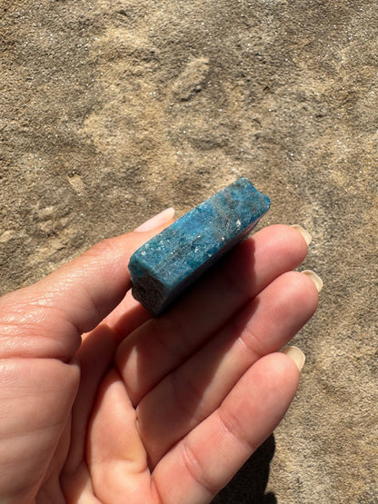 Polished Blue Apatite Slab 70g - Purple Door Alchemy