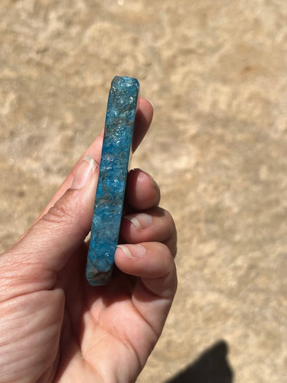 Polished Blue Apatite Slab 74g - Purple Door Alchemy