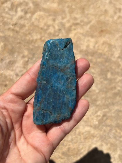 Polished Blue Apatite Slab 74g - Purple Door Alchemy
