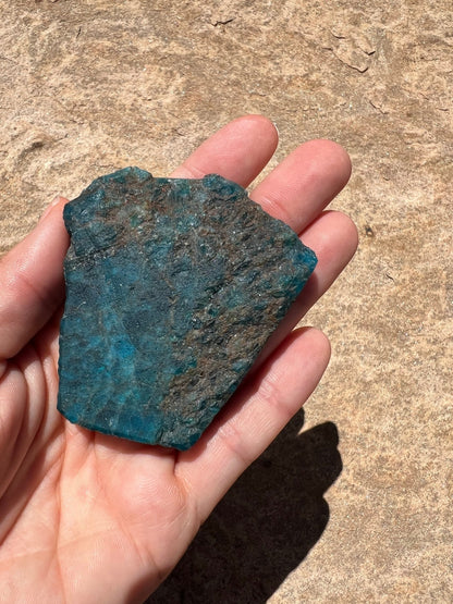 Polished Blue Apatite Slab 90g - Purple Door Alchemy