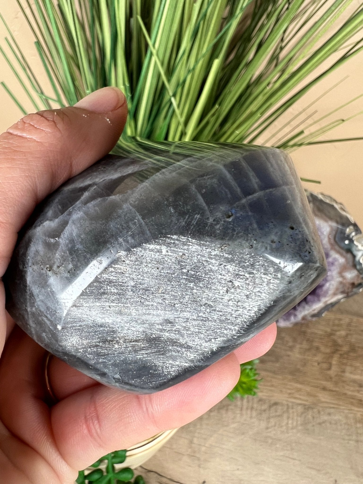 Polished Blue Labradorite Flame 5.7in - Purple Door Alchemy