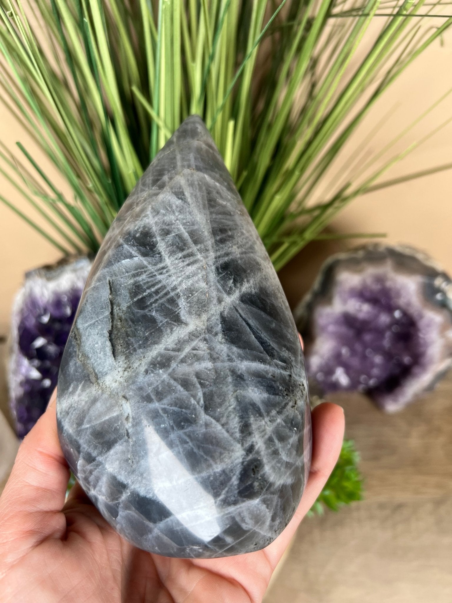 Polished Blue Labradorite Flame 5.7in - Purple Door Alchemy