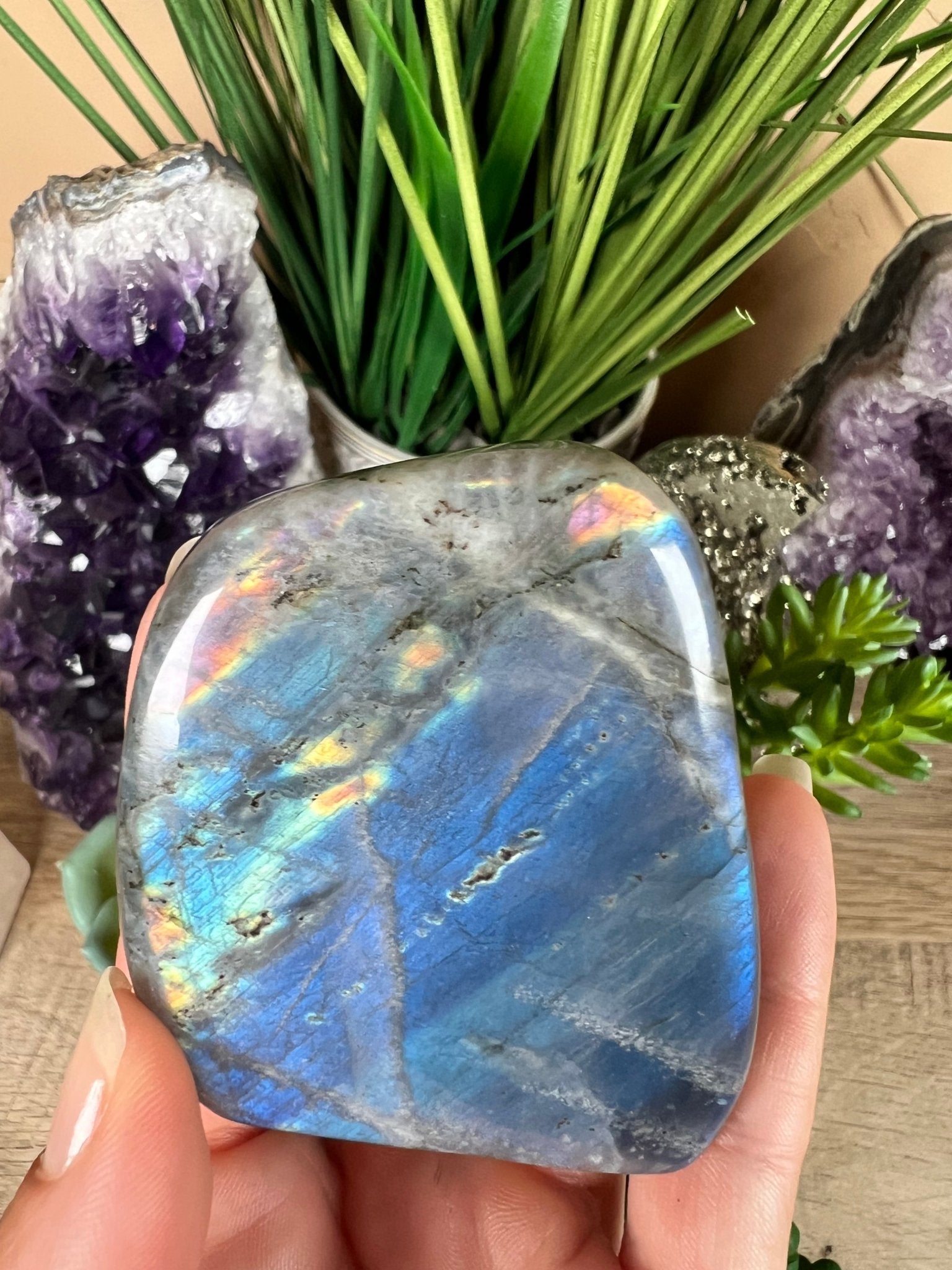 Polished Blue Labradorite Freeform 173g - Purple Door Alchemy