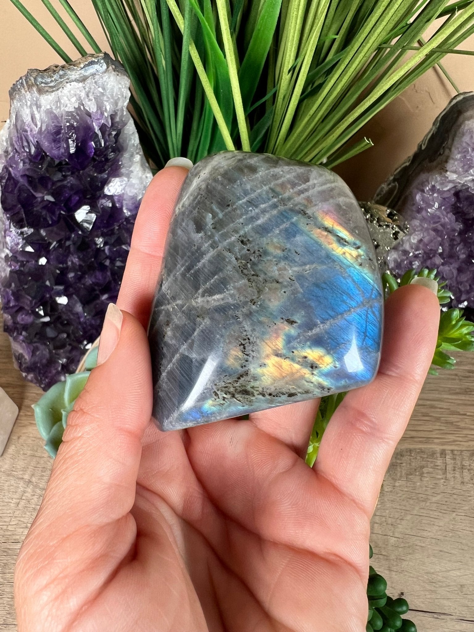 Polished Blue Labradorite Freeform 173g - Purple Door Alchemy