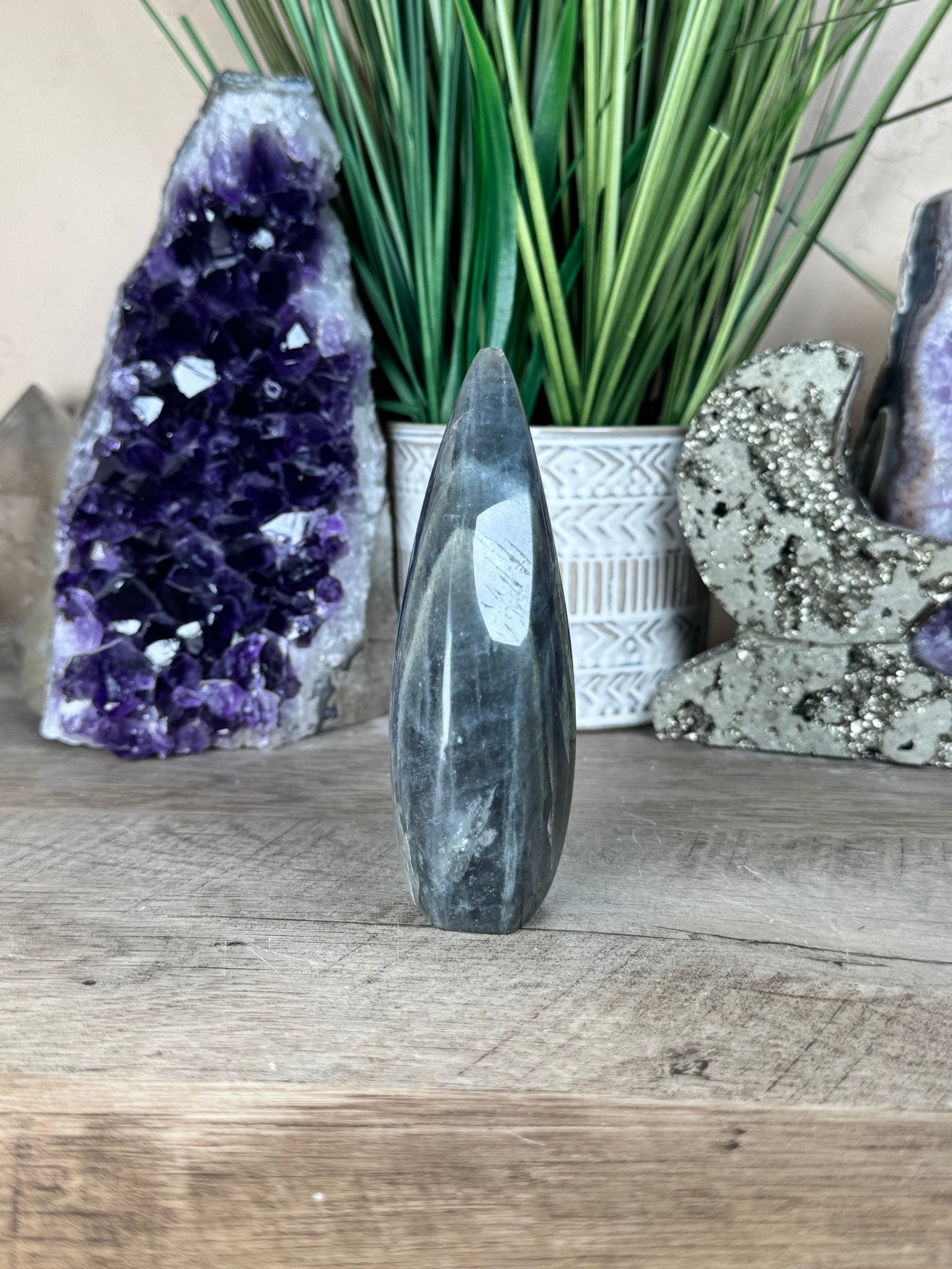 Polished Fire Labradorite Flame 4.2in - Purple Door Alchemy