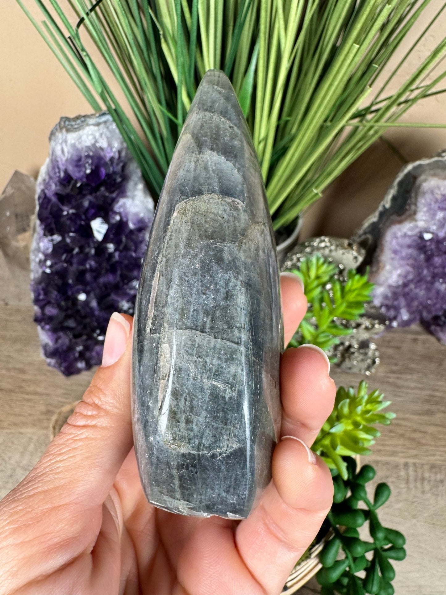 Polished Fire Labradorite Flame 4.2in - Purple Door Alchemy