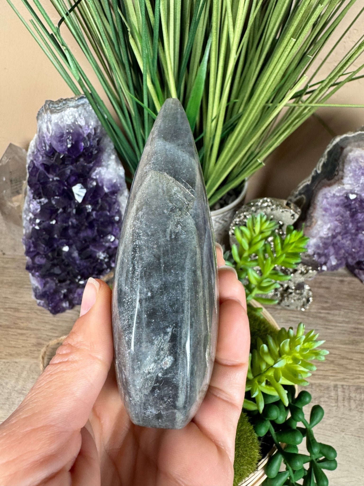 Polished Fire Labradorite Flame 4.2in - Purple Door Alchemy
