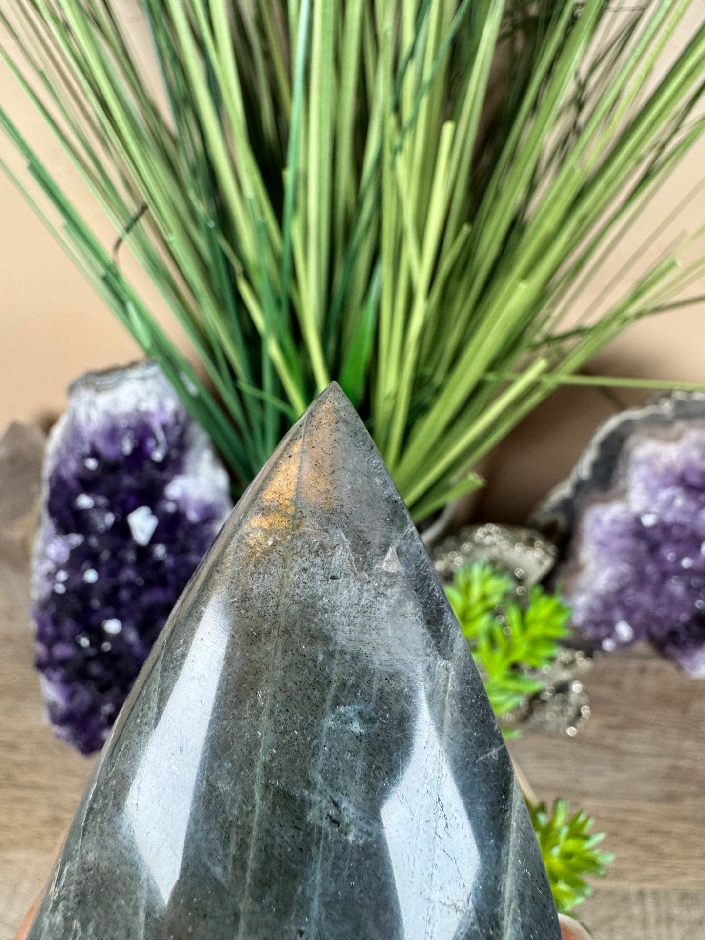 Polished Fire Labradorite Flame 4.2in - Purple Door Alchemy