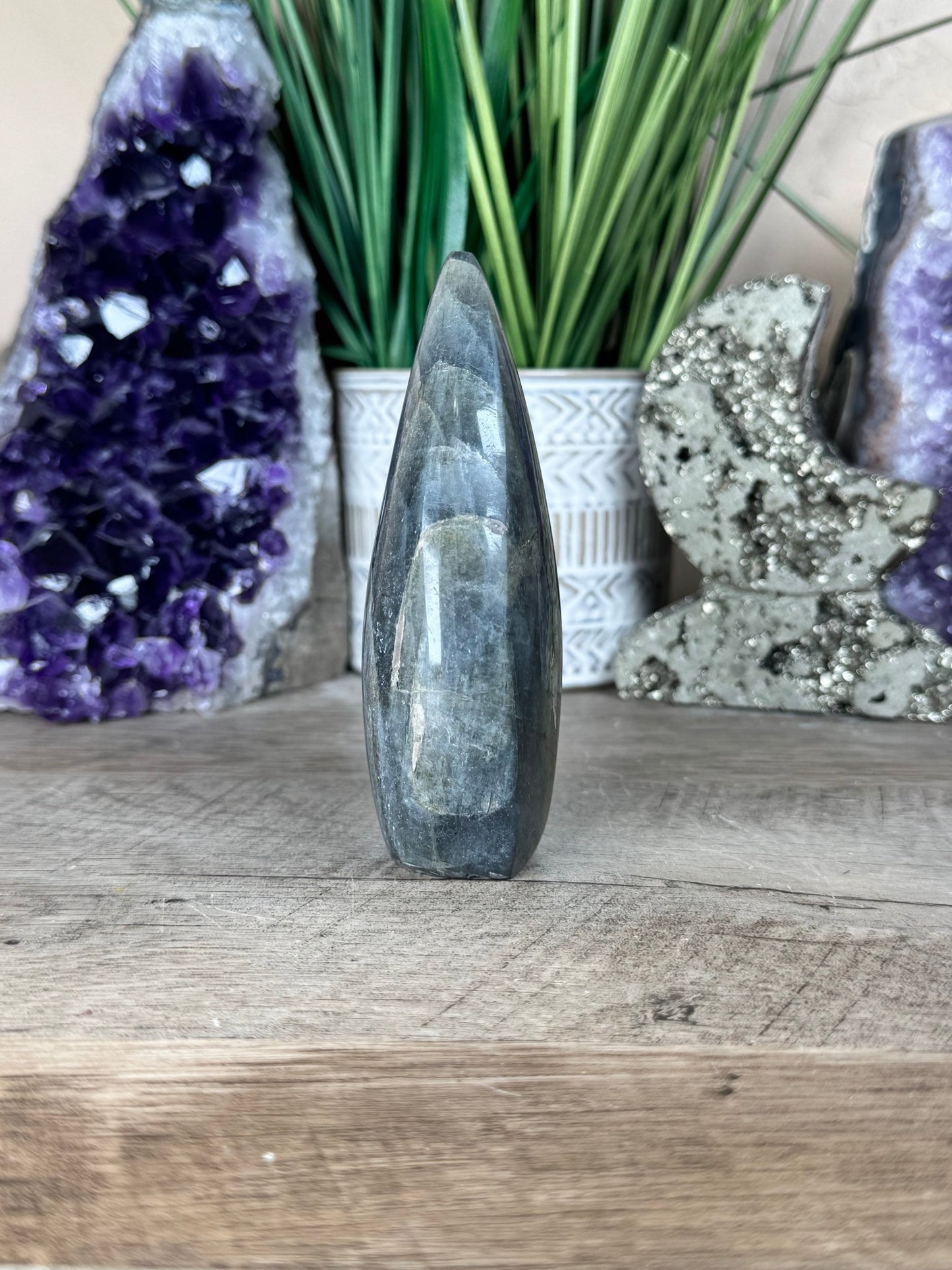 Polished Fire Labradorite Flame 4.2in - Purple Door Alchemy