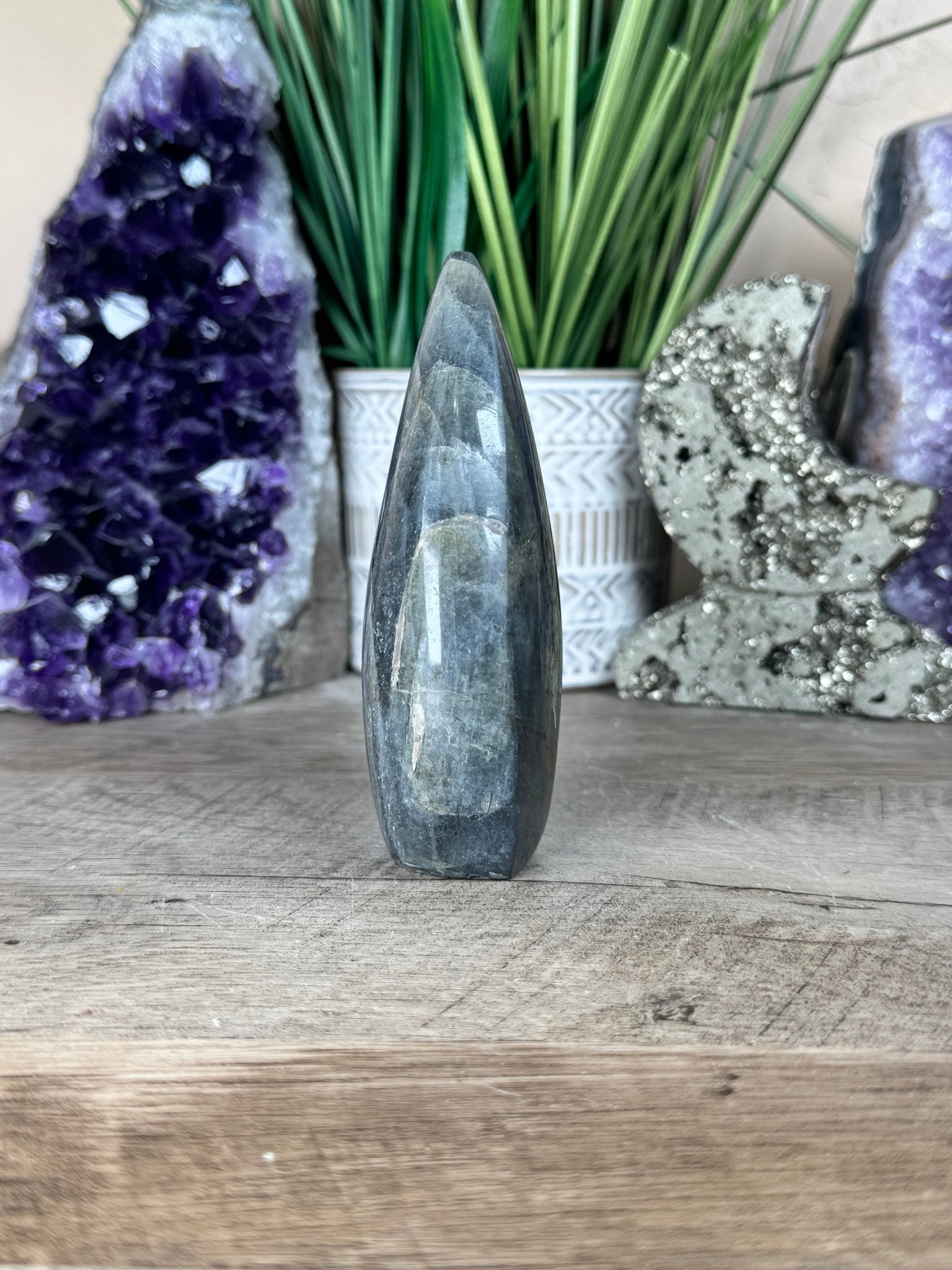Polished Fire Labradorite Flame 4.2in - Purple Door Alchemy