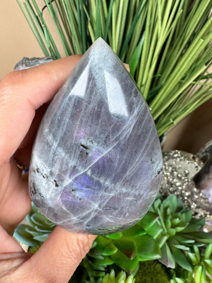 Polished Purple Labradorite Flame 3.4in - Purple Door Alchemy