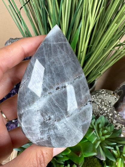 Polished Purple Labradorite Flame 3.4in - Purple Door Alchemy