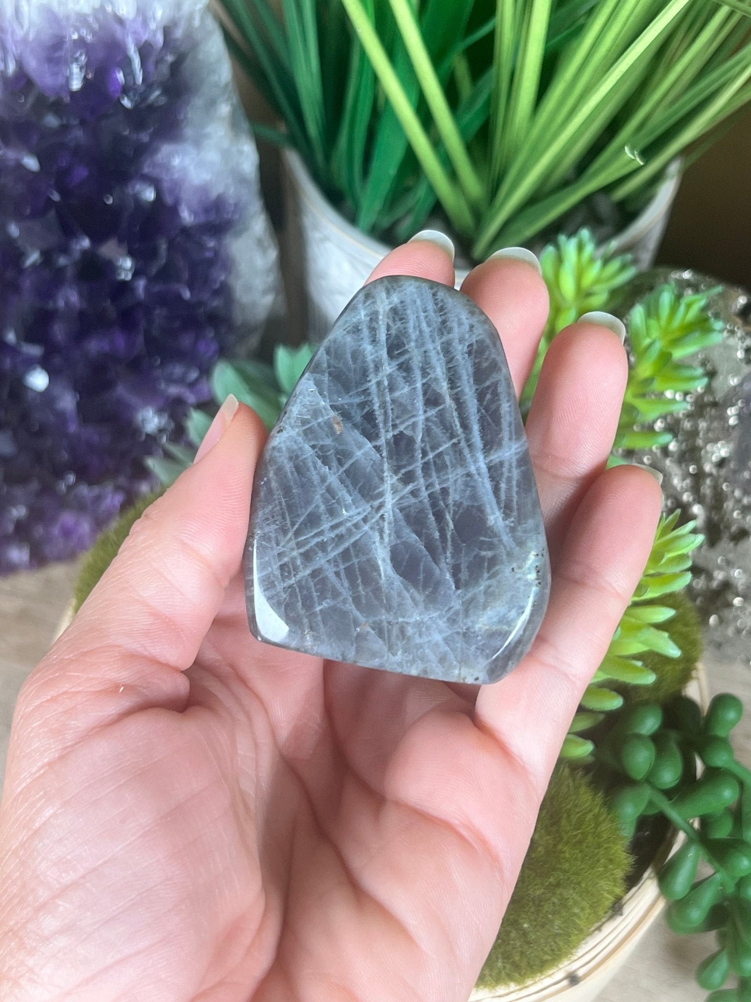 Polished Purple Labradorite Freeform 148g - Purple Door Alchemy