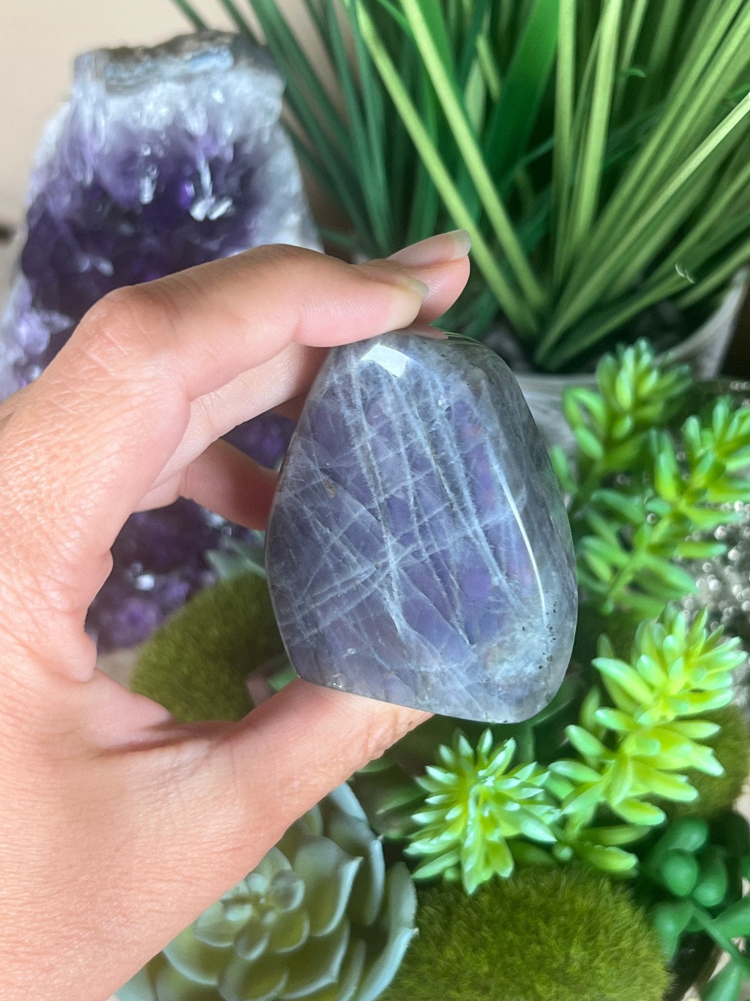 Polished Purple Labradorite Freeform 148g - Purple Door Alchemy