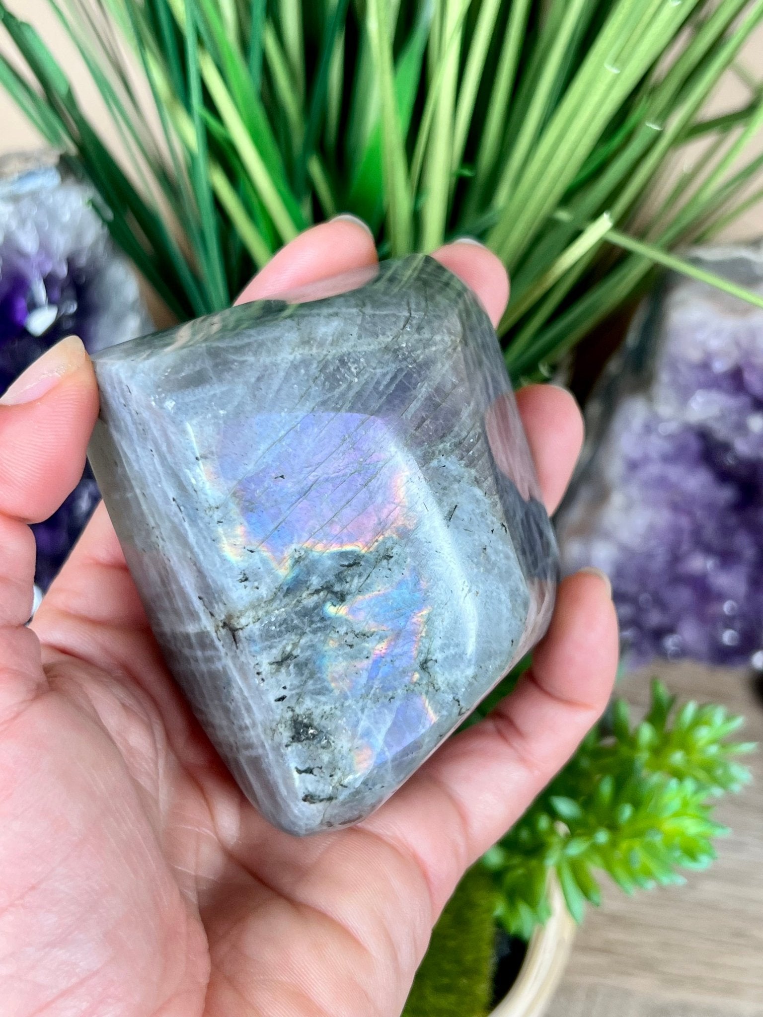 Polished Sunset Labradorite Freeform 373g - Purple Door Alchemy