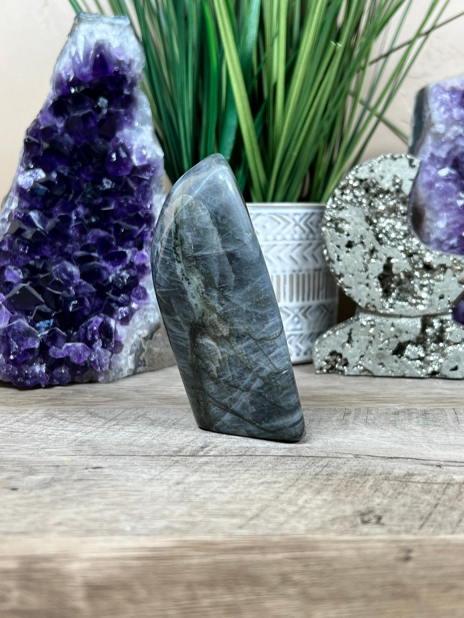 Polished Sunset Labradorite Freeform 437g - Purple Door Alchemy