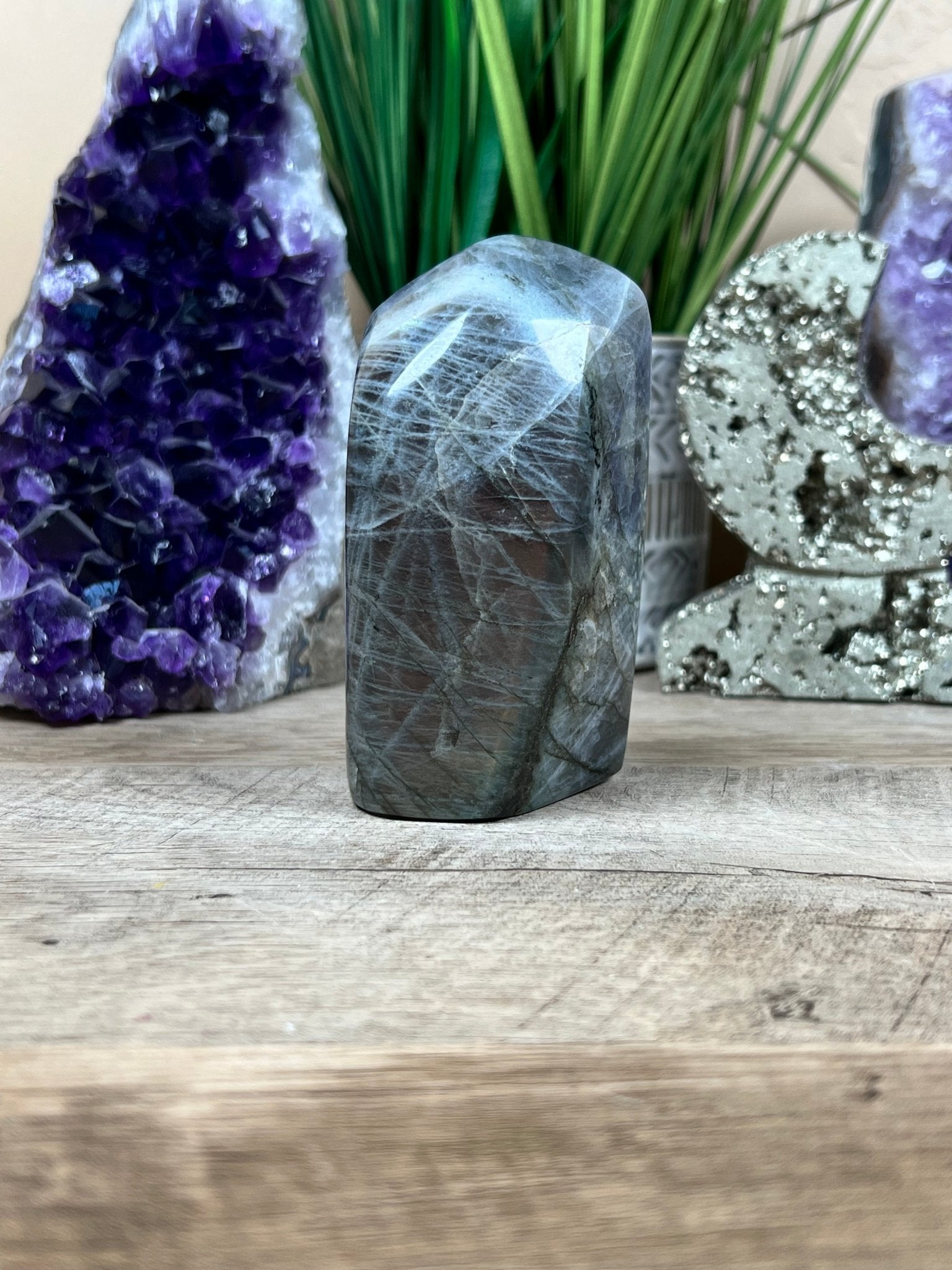 Polished Sunset Labradorite Freeform 437g - Purple Door Alchemy
