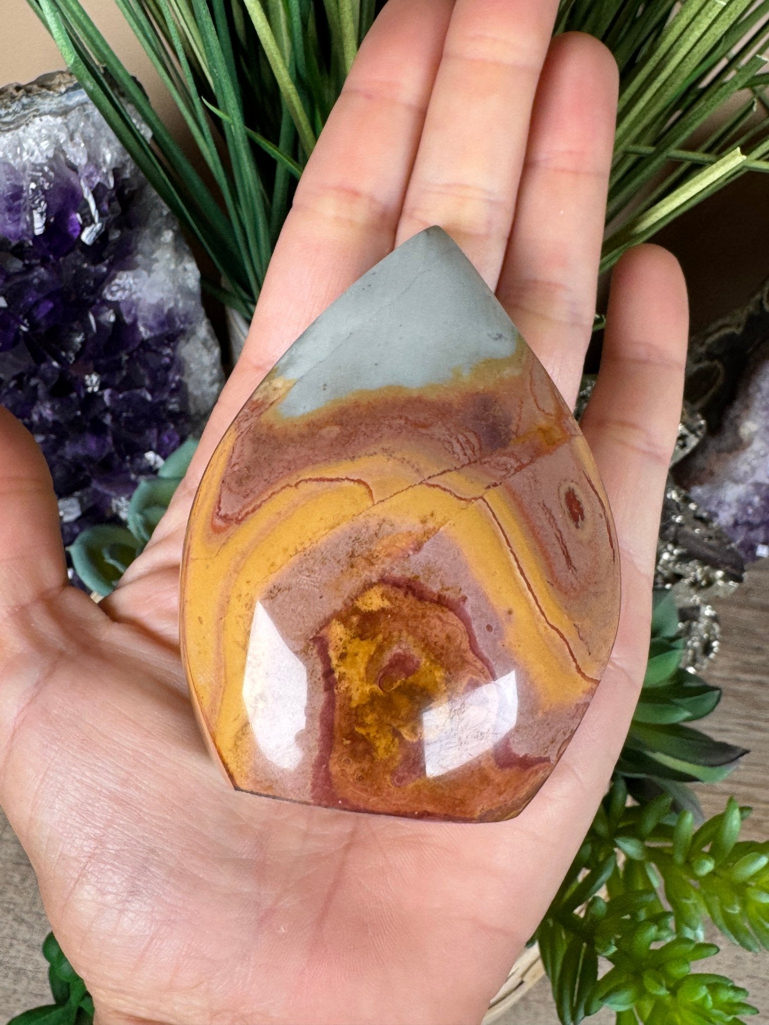 Polychrome Desert Jasper Flame 3.1in - Purple Door Alchemy